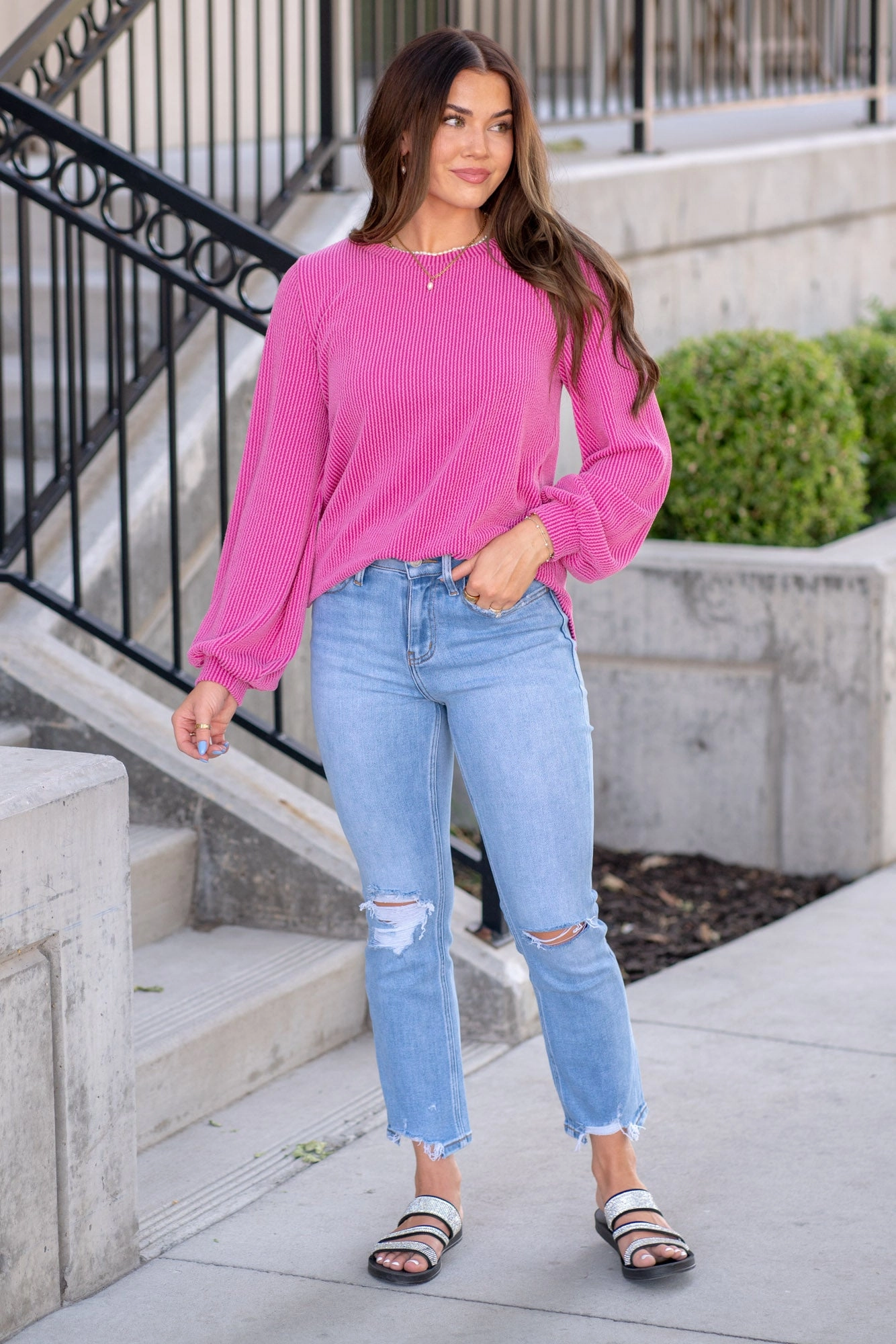 Relaxed Mood Minimal Fading Exult High Rise Slim Straight Regular & Plus Sizes