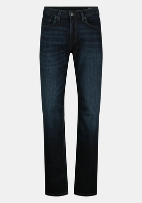 Relaxed Straight Driven Men's Jeans in Authentic Indigo - BM22137 Tailored Silhouette Blended Style