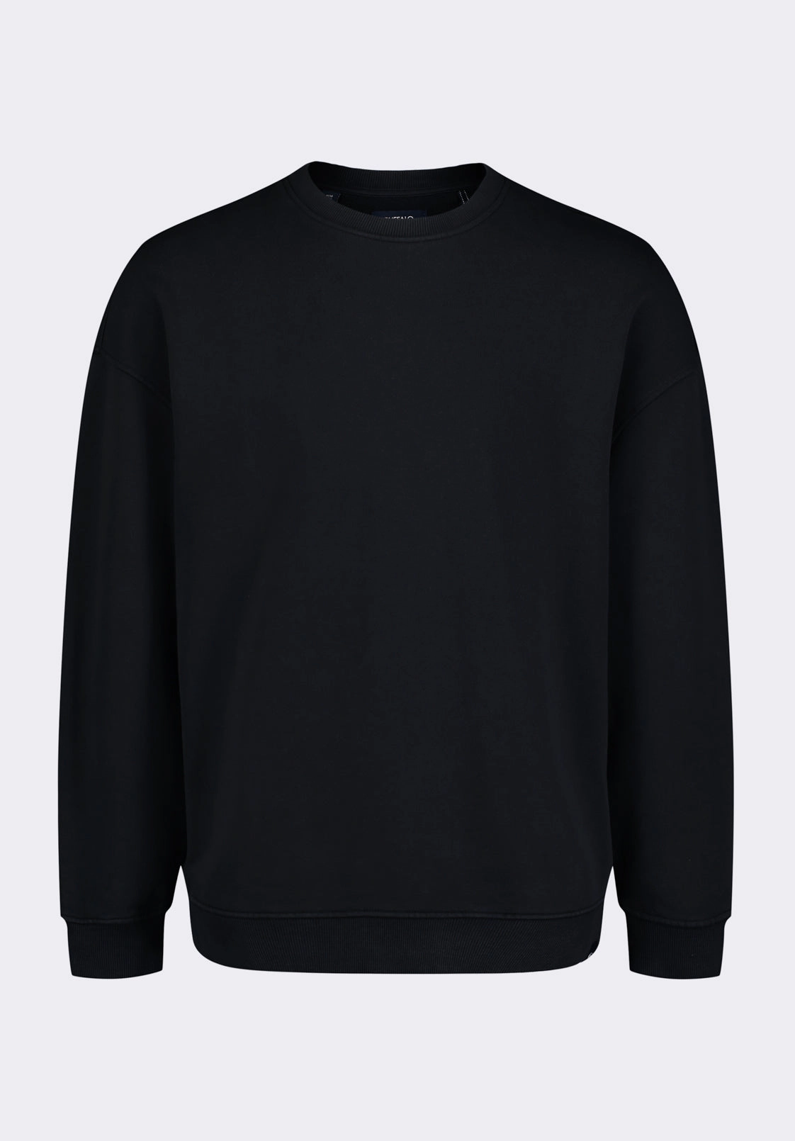 Famke Men's Relaxed Crewneck Sweatshirt, Black - BM24541 Casual Performance Fit
