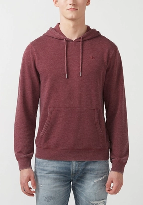 Heavyweight Material Light Design Fit Farman Men??s Lightweight Hooded Sweatshirt, Dark Red - BM24171