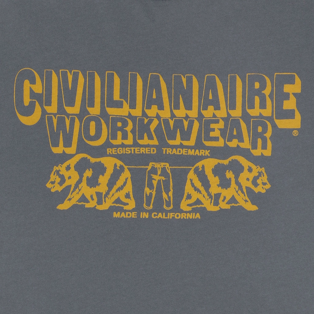 StaticResistantFabric "Workwear Bears" Short Sleeve Men's Crew Neck Tee - Coal