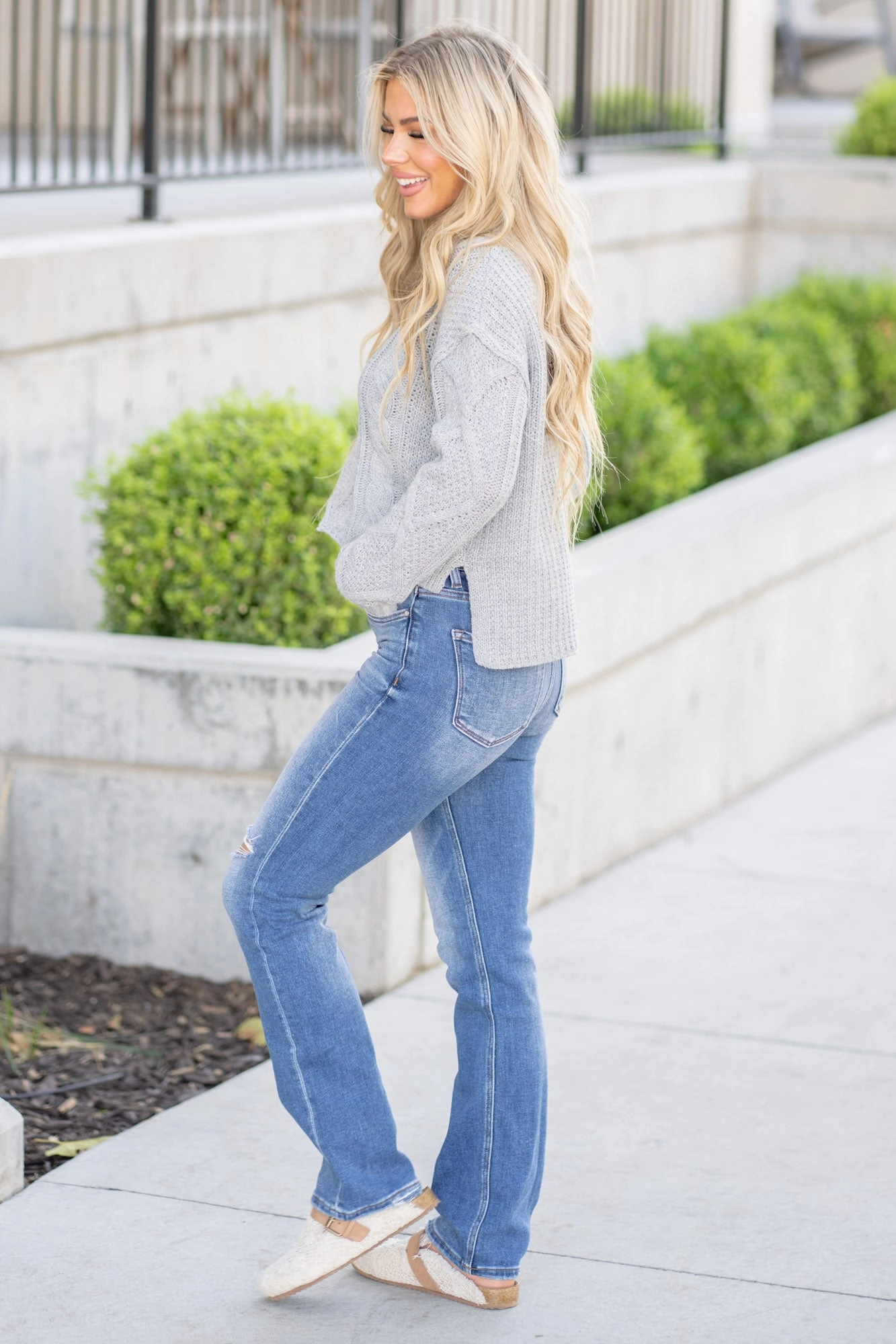 Fawn High Rise Ankle Straight Regular & Plus Sizes Clean Lines Smart Waistband