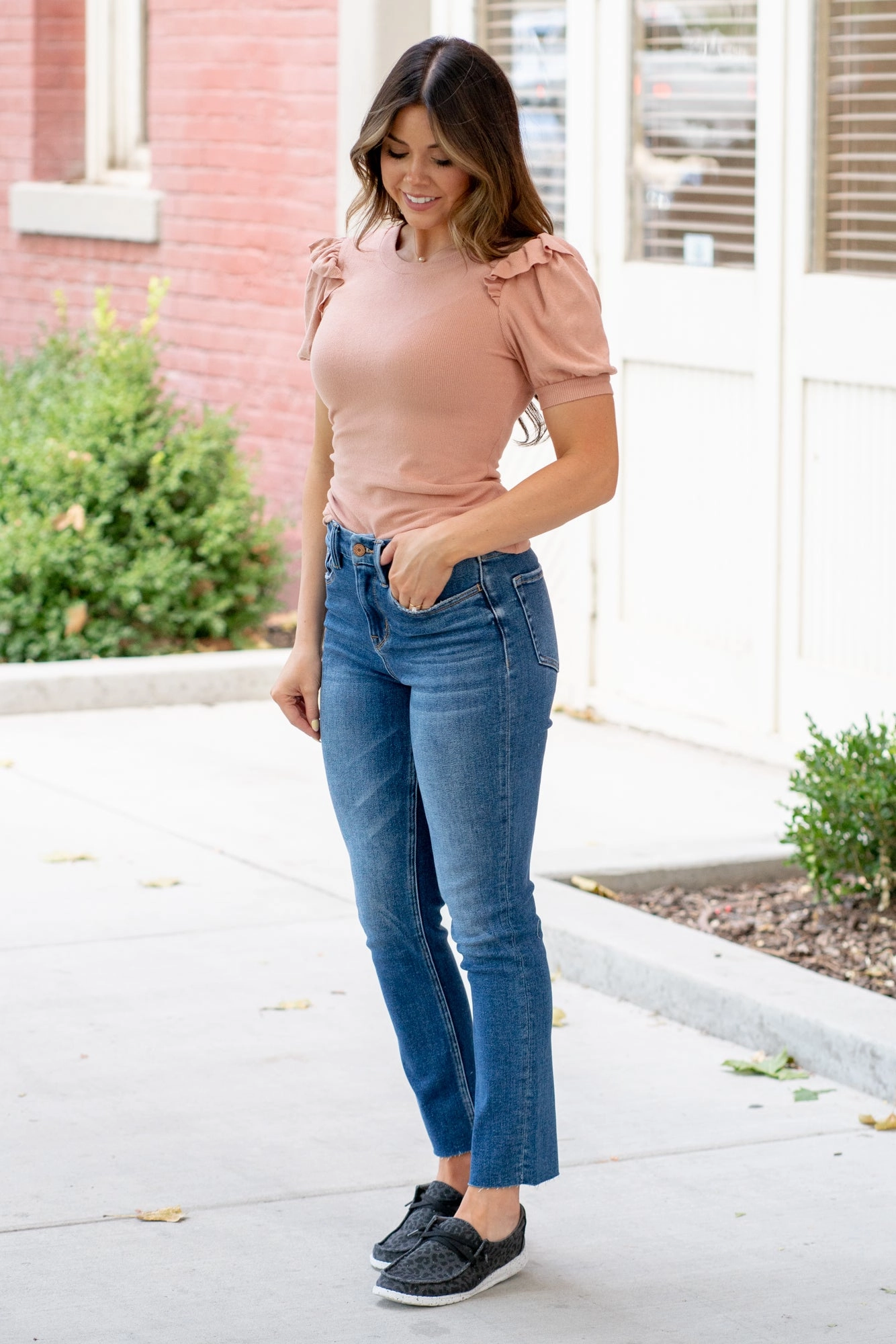 Delicate High Rise Slim Straight Regular & Plus Sizes Night Out Everyday Holiday Vibes Creative Look Elegant Road Trip