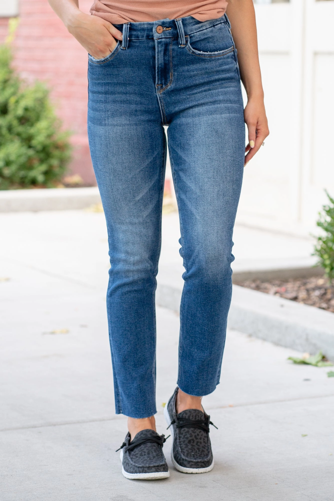 Streetwear Fan Night Out Garment Washed Softness Delicate High Rise Slim Straight Regular & Plus Sizes