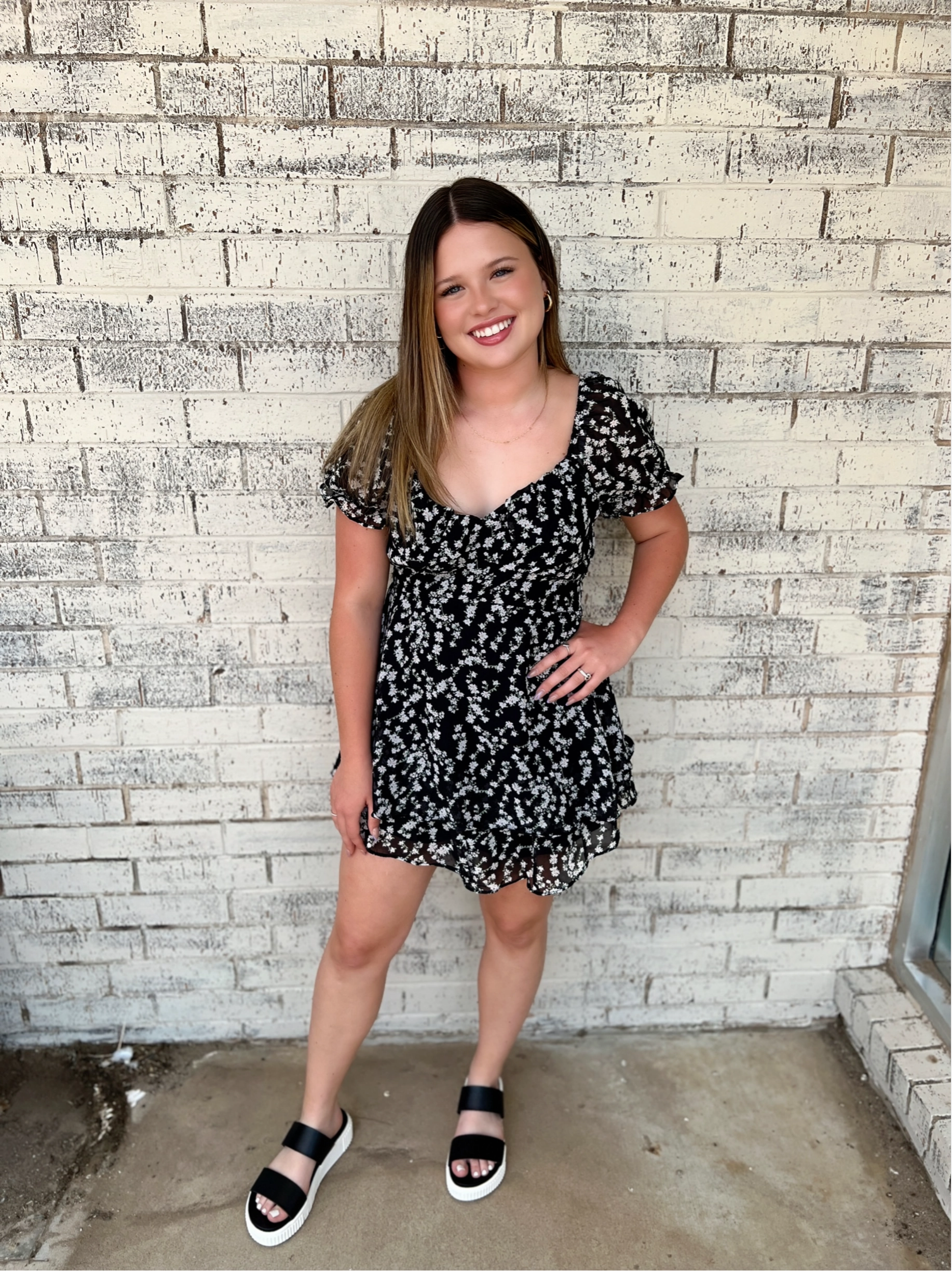 Reflective Accent Stripes Field Of Daisies Romper*