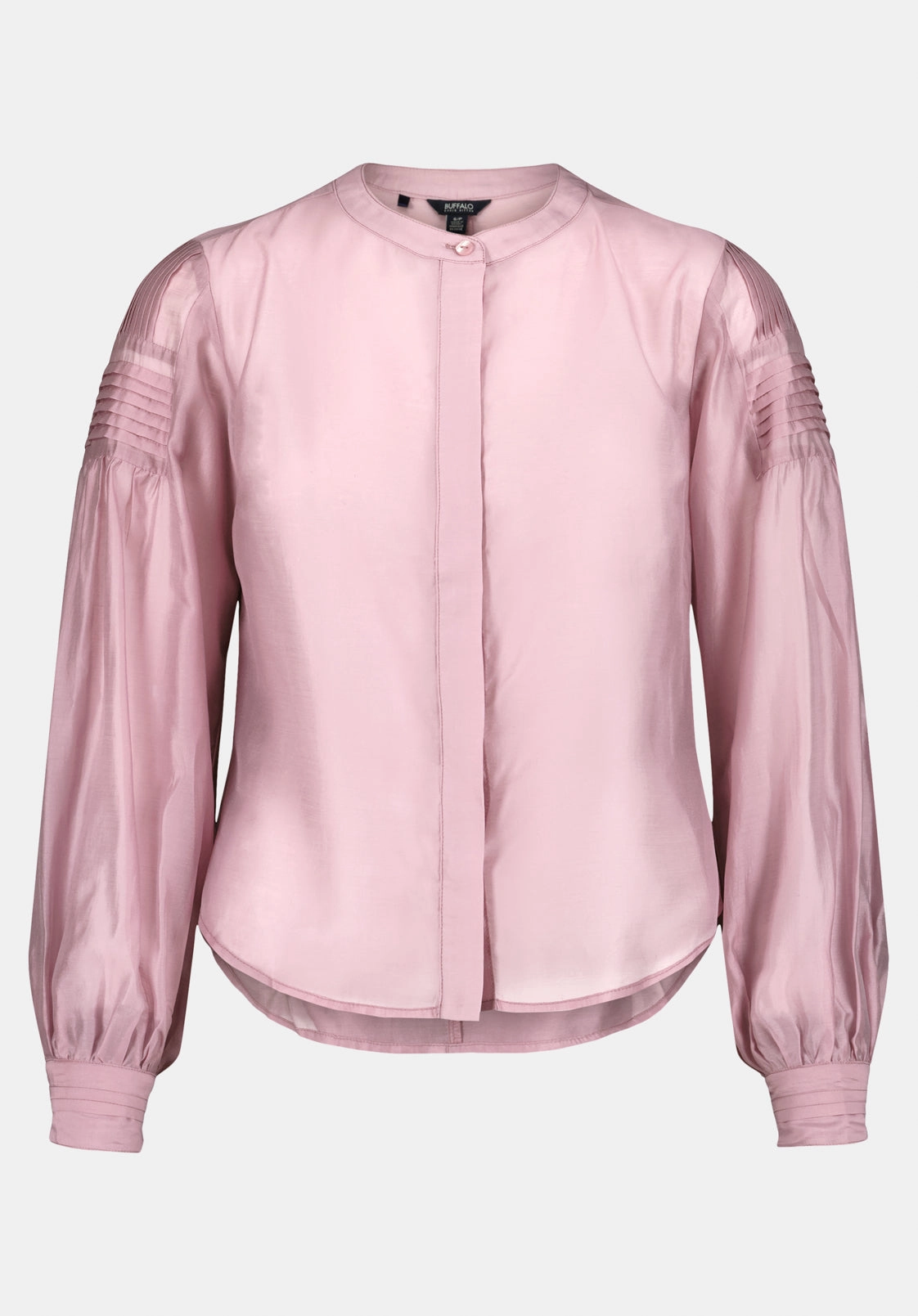 Fifi Women's Pleated Shoulder Detail Long Sleeve Blouse, Burnished Lilac - WT0211 Workwear Essential