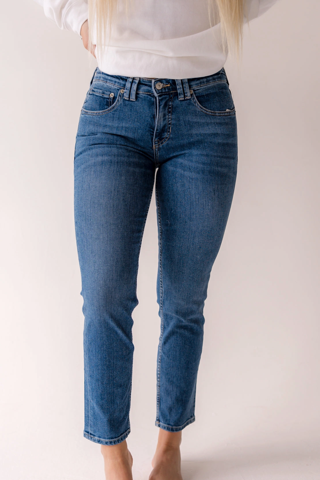 We The Free Oracle Low-Rise Slim Straight Jean | Sky's The Limit Seasonless wear