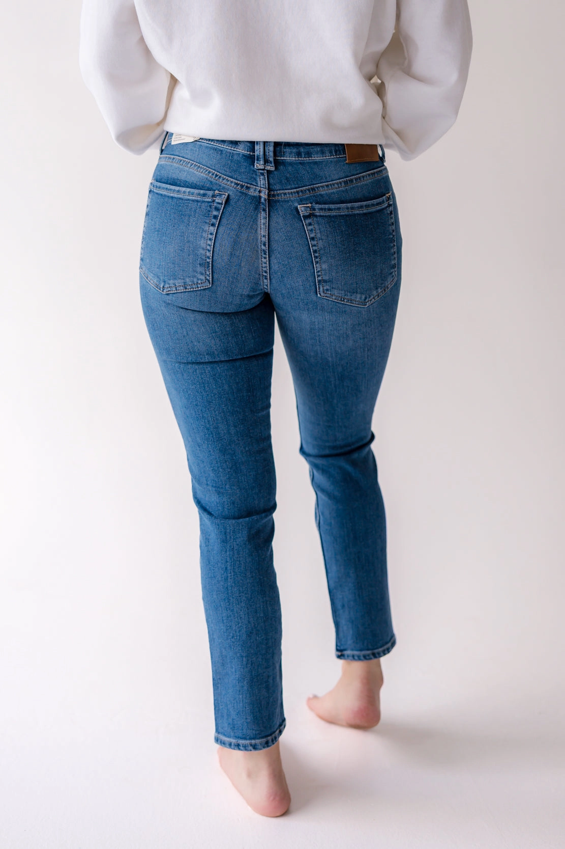 We The Free Oracle Low-Rise Slim Straight Jean | Sky's The Limit Rainy Day Vintage Lover