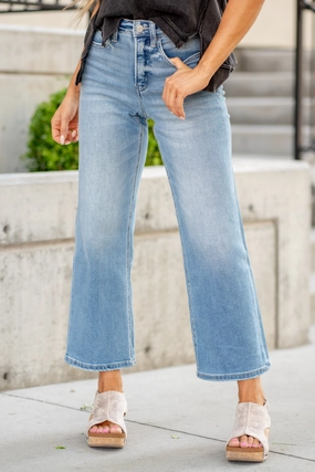 Abound Tummy Control Top High Rise Crop Wide Leg Regular & Plus Sizes Movement Friendly