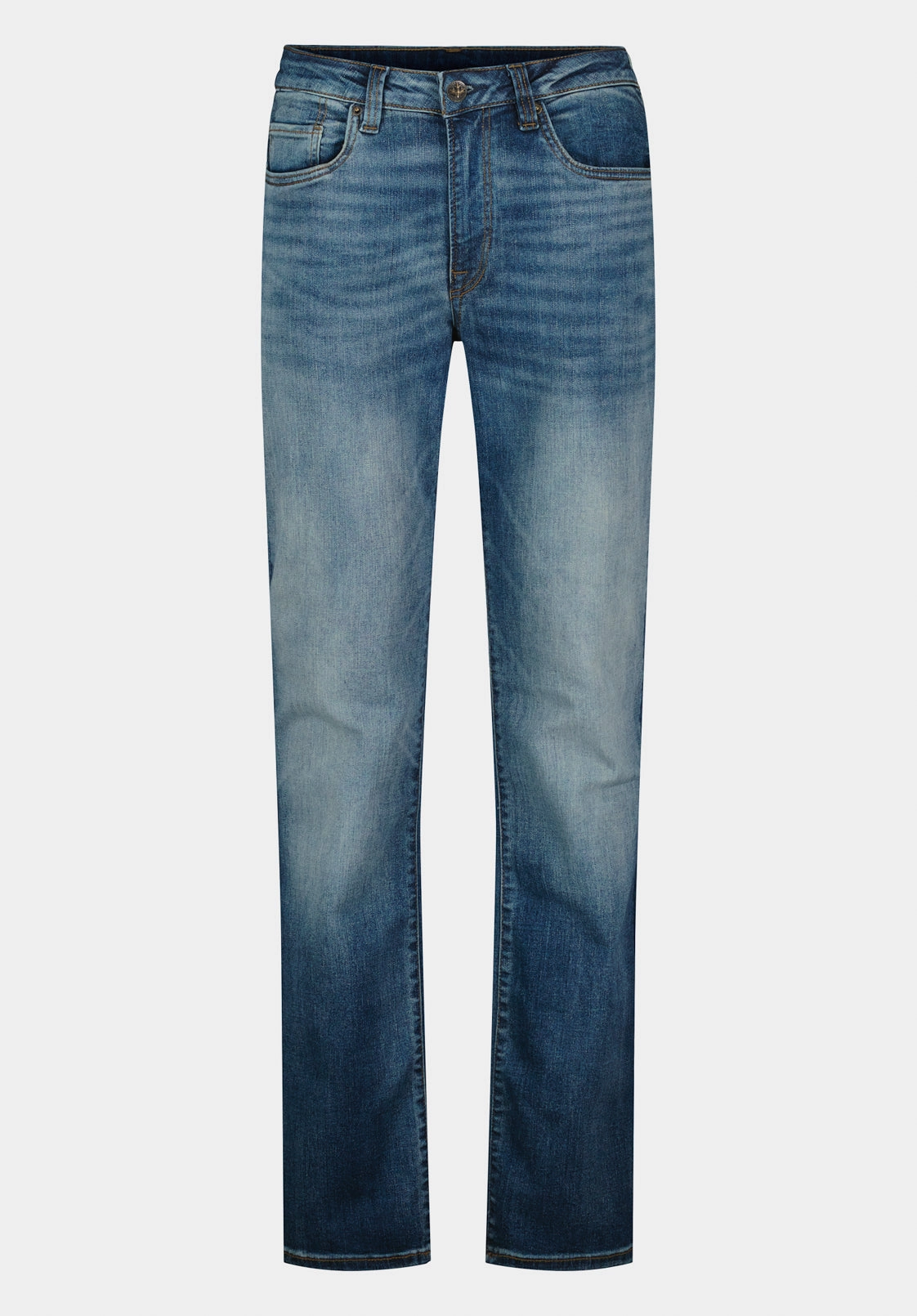 Unisex Look premium design Relaxed Straight Driven Men's Jeans in Sanded Blue - BM22641