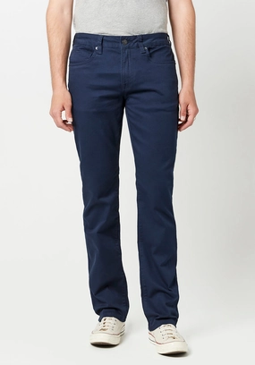 Straight Six Men's Twill Pants in Deep Navy - BM16083 Seam-Free