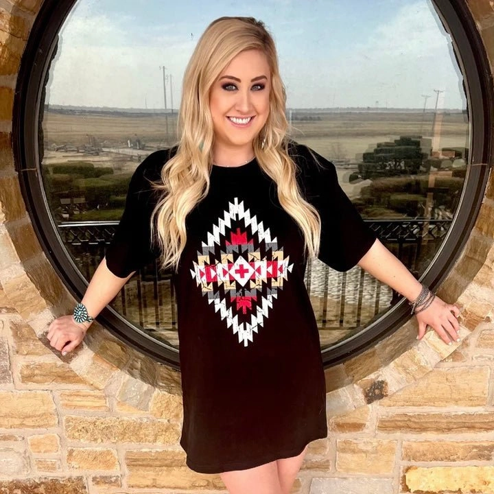 Walk This Way Boyfriend T-Shirt Dress Hypoallergenic Textile ResilientStretch