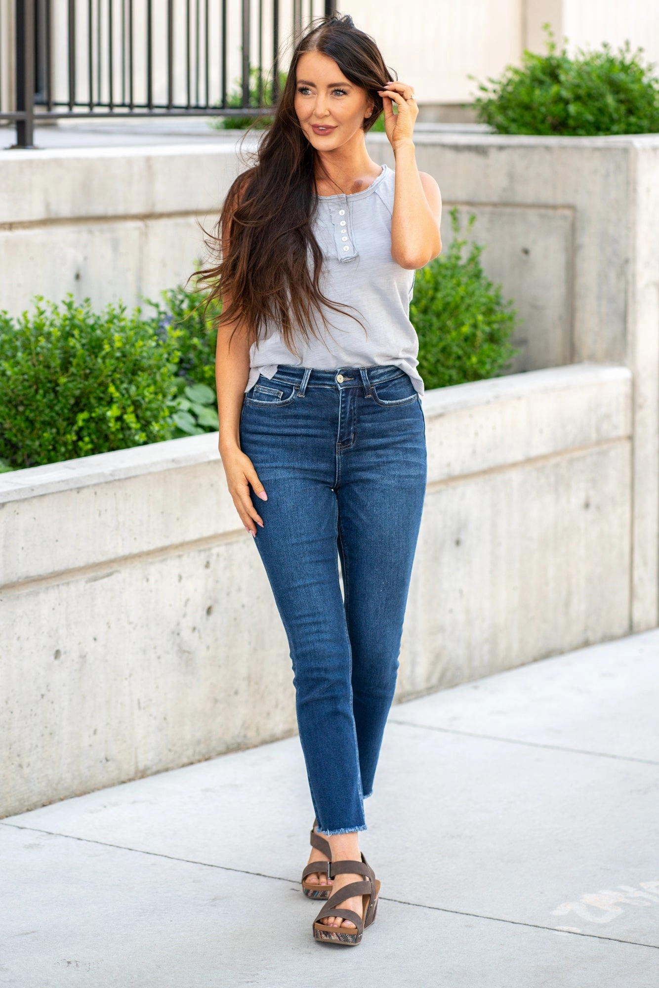 Growing Light Super High Rise Slim Straight Regular & Plus Sizes Fall Outfit