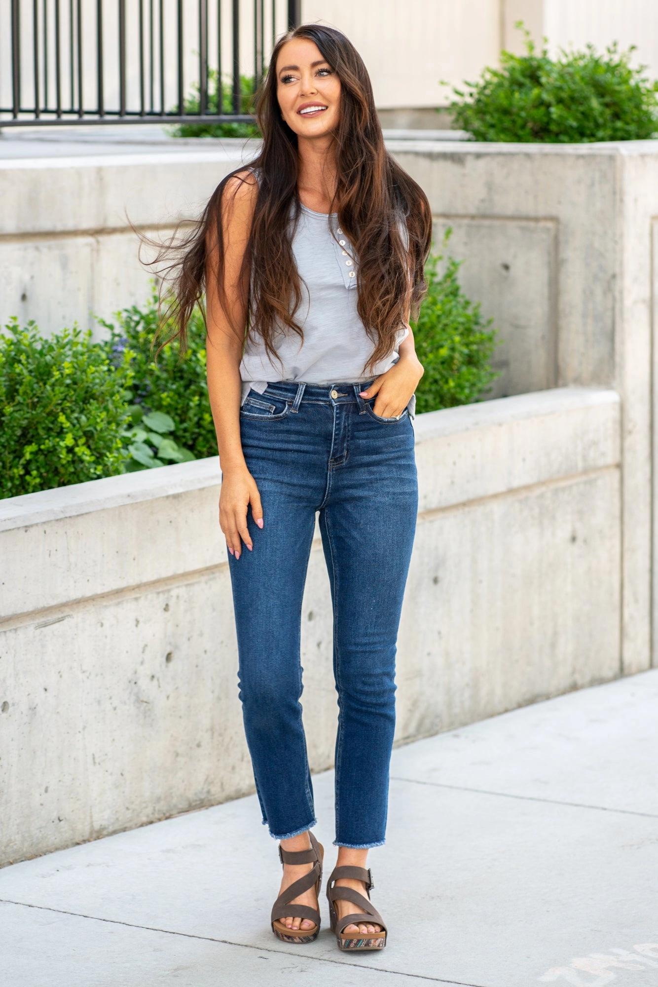 Basic Comfort Growing Light Super High Rise Slim Straight Regular & Plus Sizes