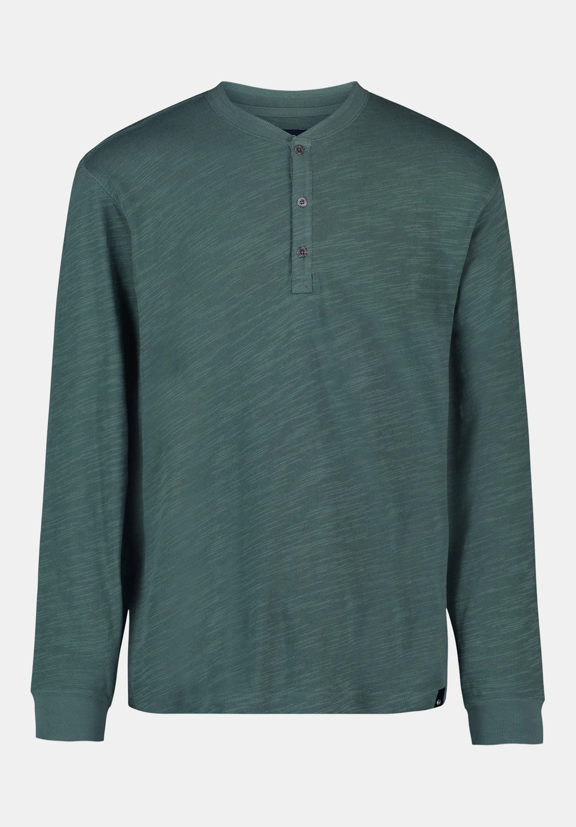 Kandid Men's Long-Sleeve Relaxed Henley Top, Dark Forest - BM24660 MultiPanel Design FrayResistant Fabric