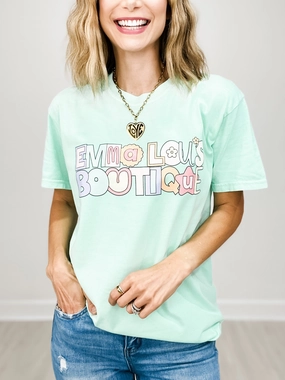 Emma Lou's Boutique Spring Graphic Tee Summer Sweater