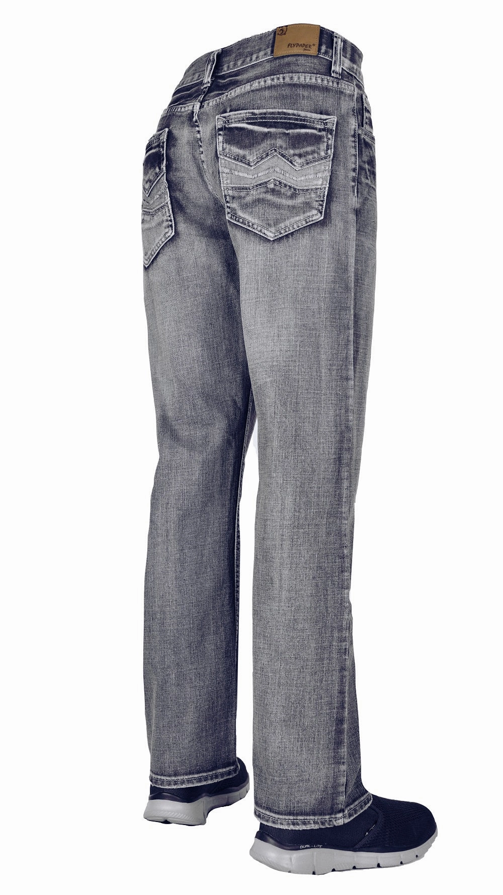 Fit and Comfort Luxury Minimalist Flypaper Men's Bootcut Jeans Regular Fit Light Blue Wash 100% Cotton