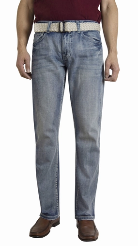 Flypaper Mens Fashion Jeans Straight Leg Regular Fit Light Blue without Belt Basic Comfort Timeless Edge