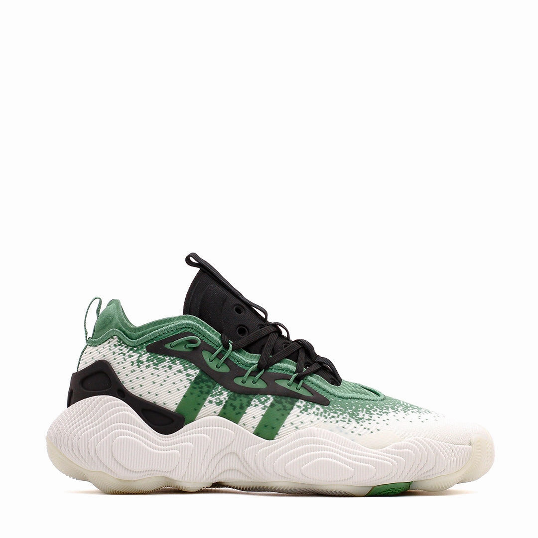 Comfortable Heel Counter Padded Heel Adidas Basketball Men Trae Young 3 White Green IE2703