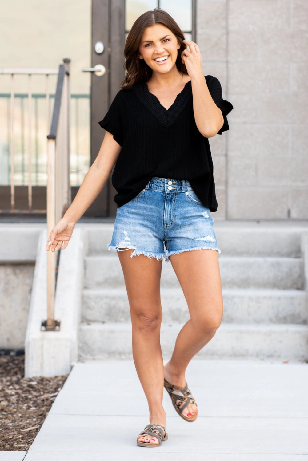 Hillary High Rise Mom Shorts Regular & Plus Sizes Sleek Silhouette