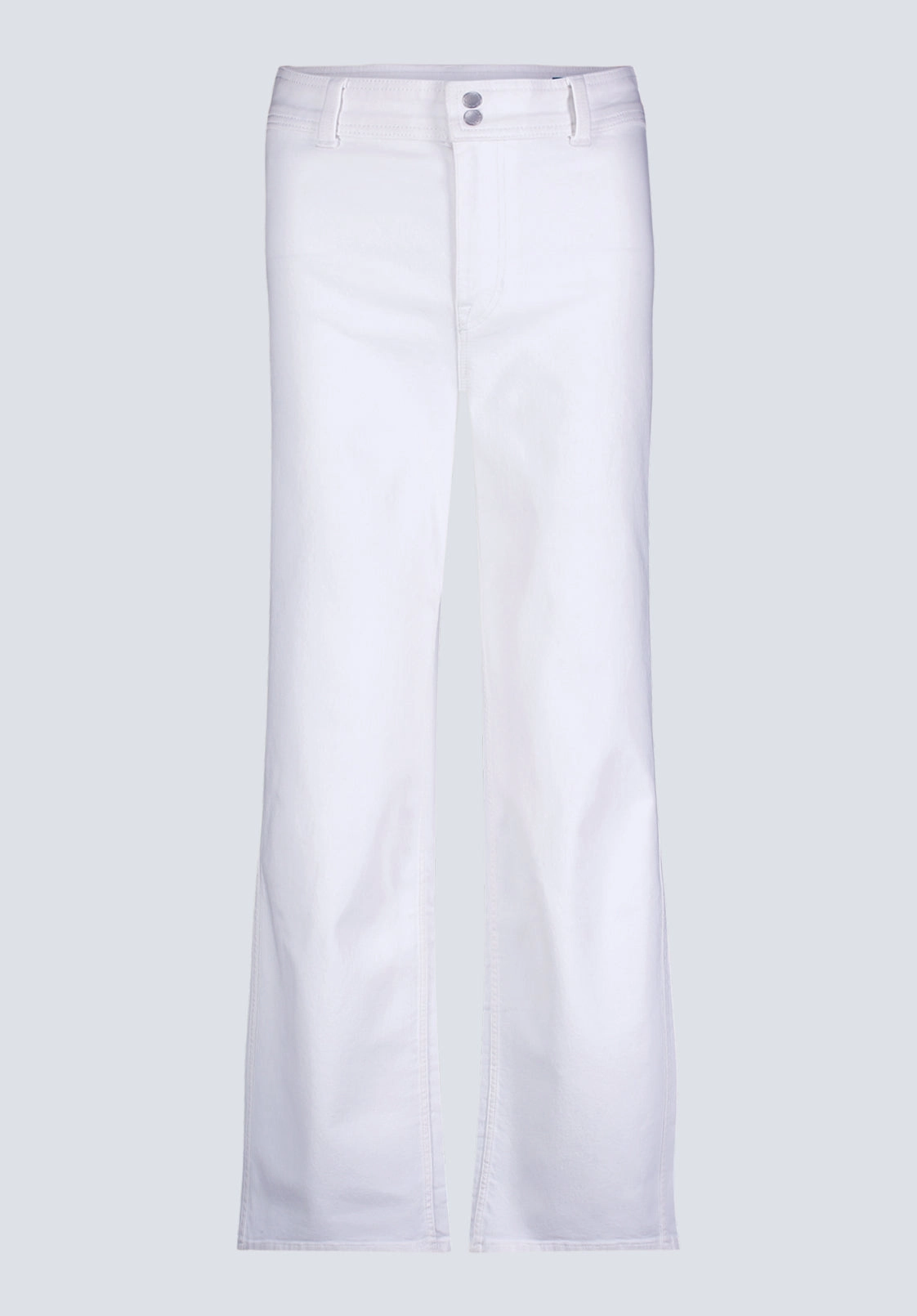 Base Comfort High Rise Wide Leg Adele Women's Soft Wash Jeans, White - BL16012