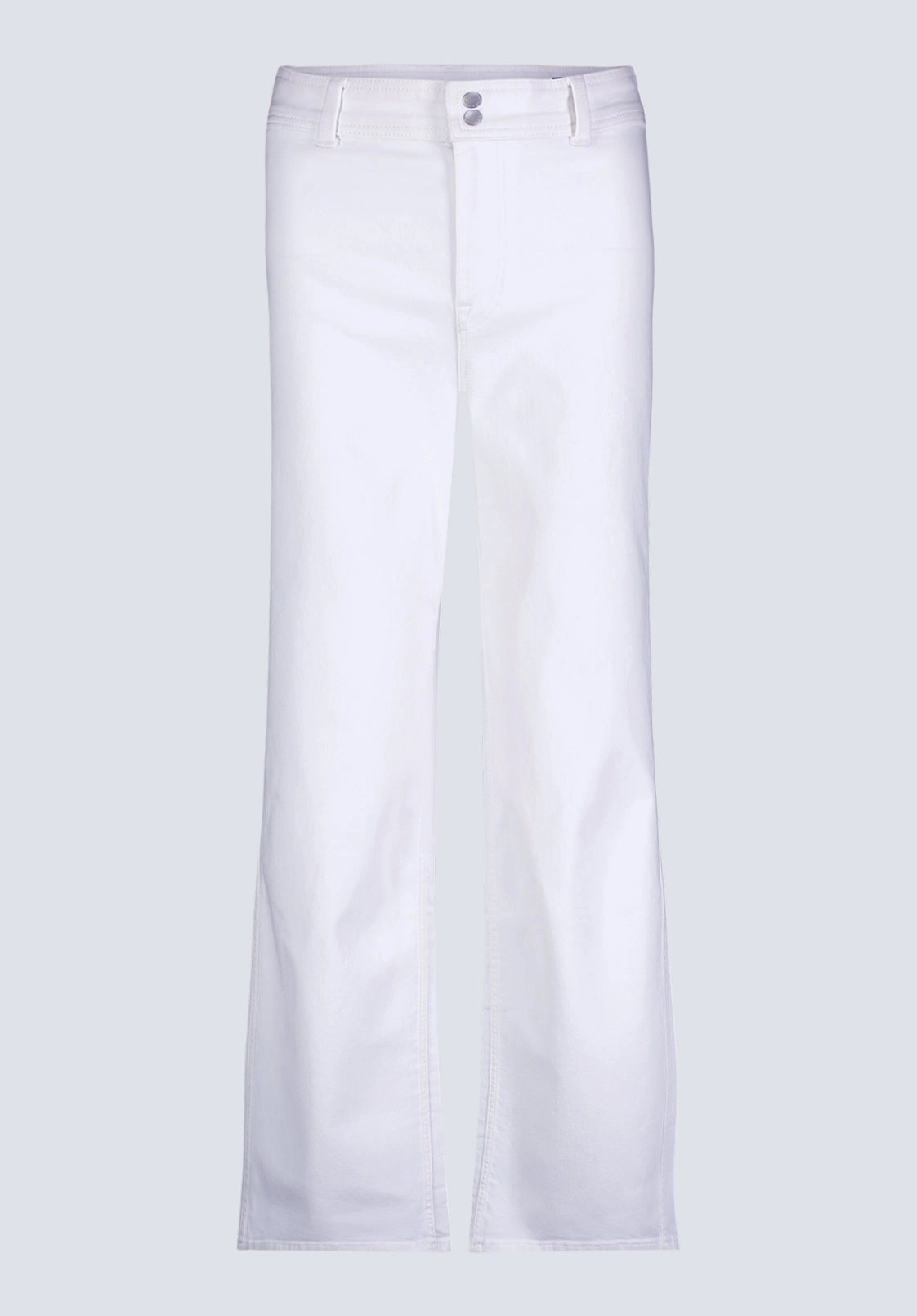 High Rise Wide Leg Adele Women's Soft Wash Jeans, White - BL16012 Couple Look Smooth All Season Fabric Weight