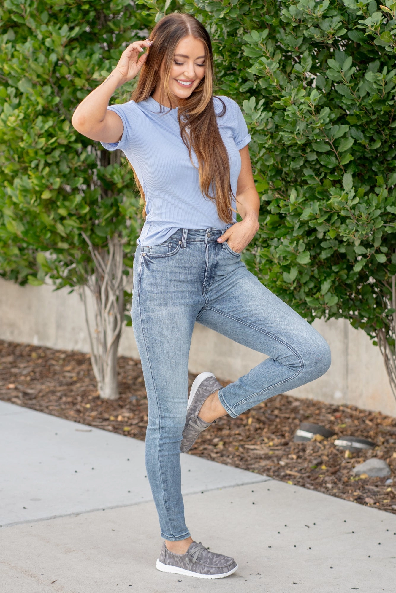 Office Friendly Plus Size Martinsburg High Rise Tummy Control Top Skinny