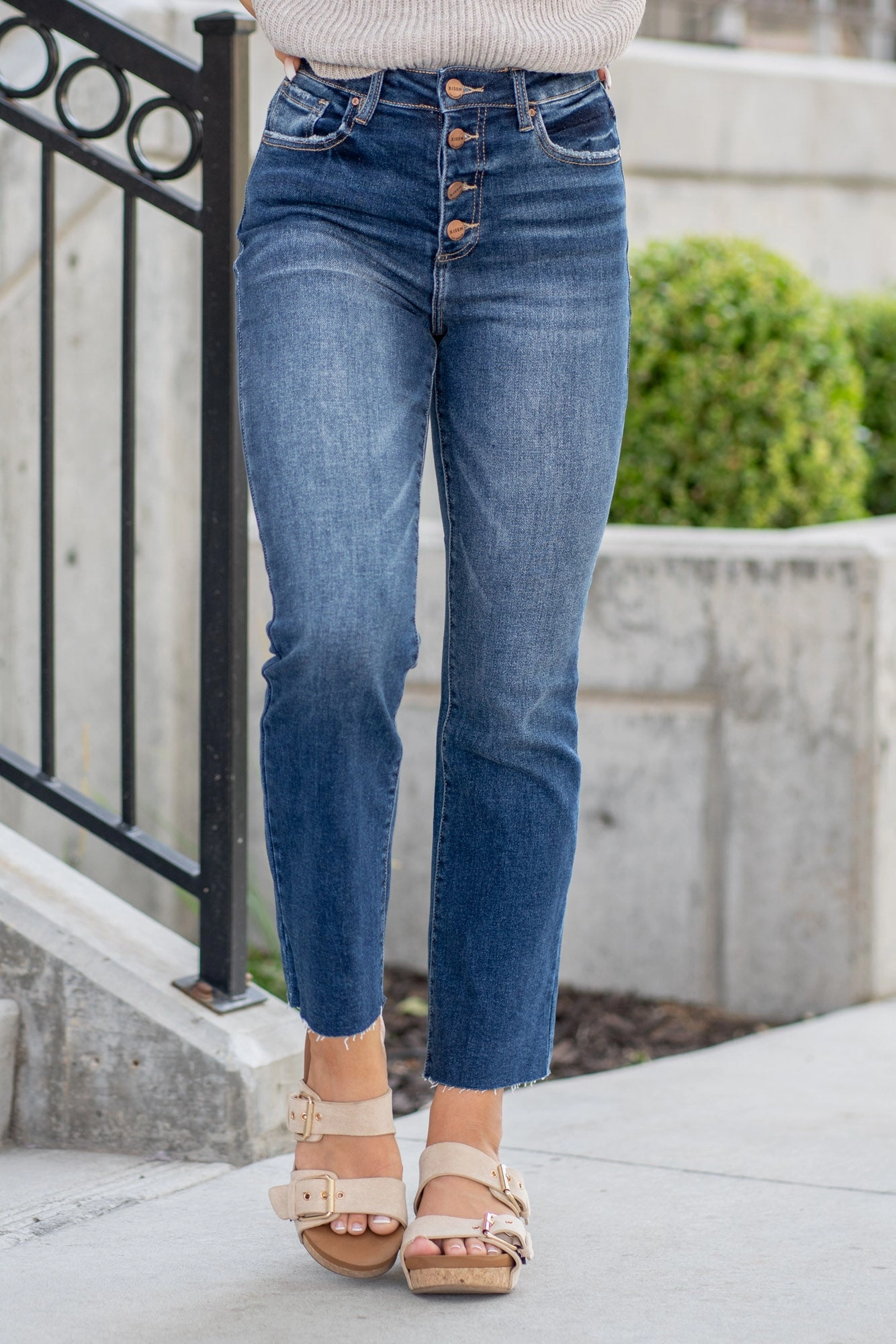 Golden Hour High Rise Button Fly Cropped Flare Regular & Plus Sizes Weekender Wear Lightweight Earthy Nature Lover