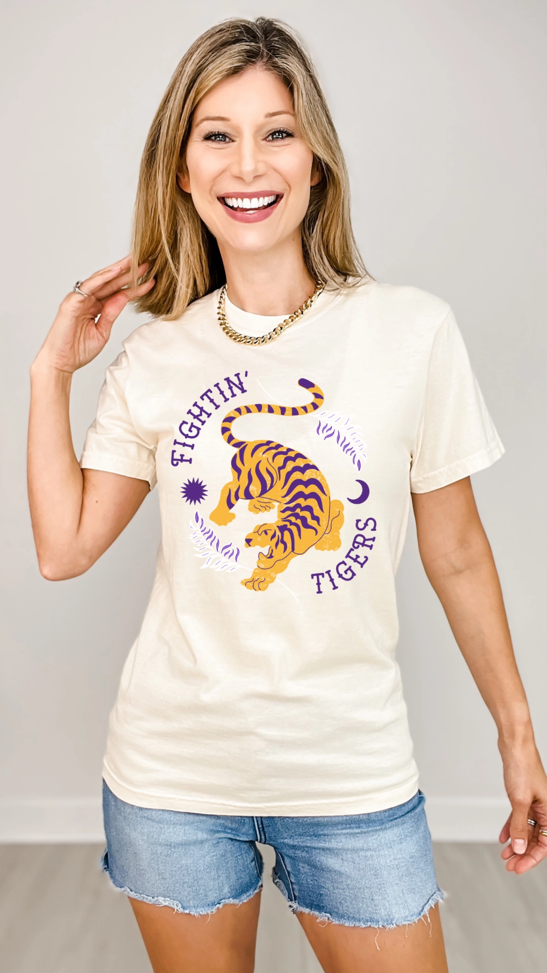 NonRestrictive Hydrophobic Surface Treatment Fightin' Tigers Graphic Tee