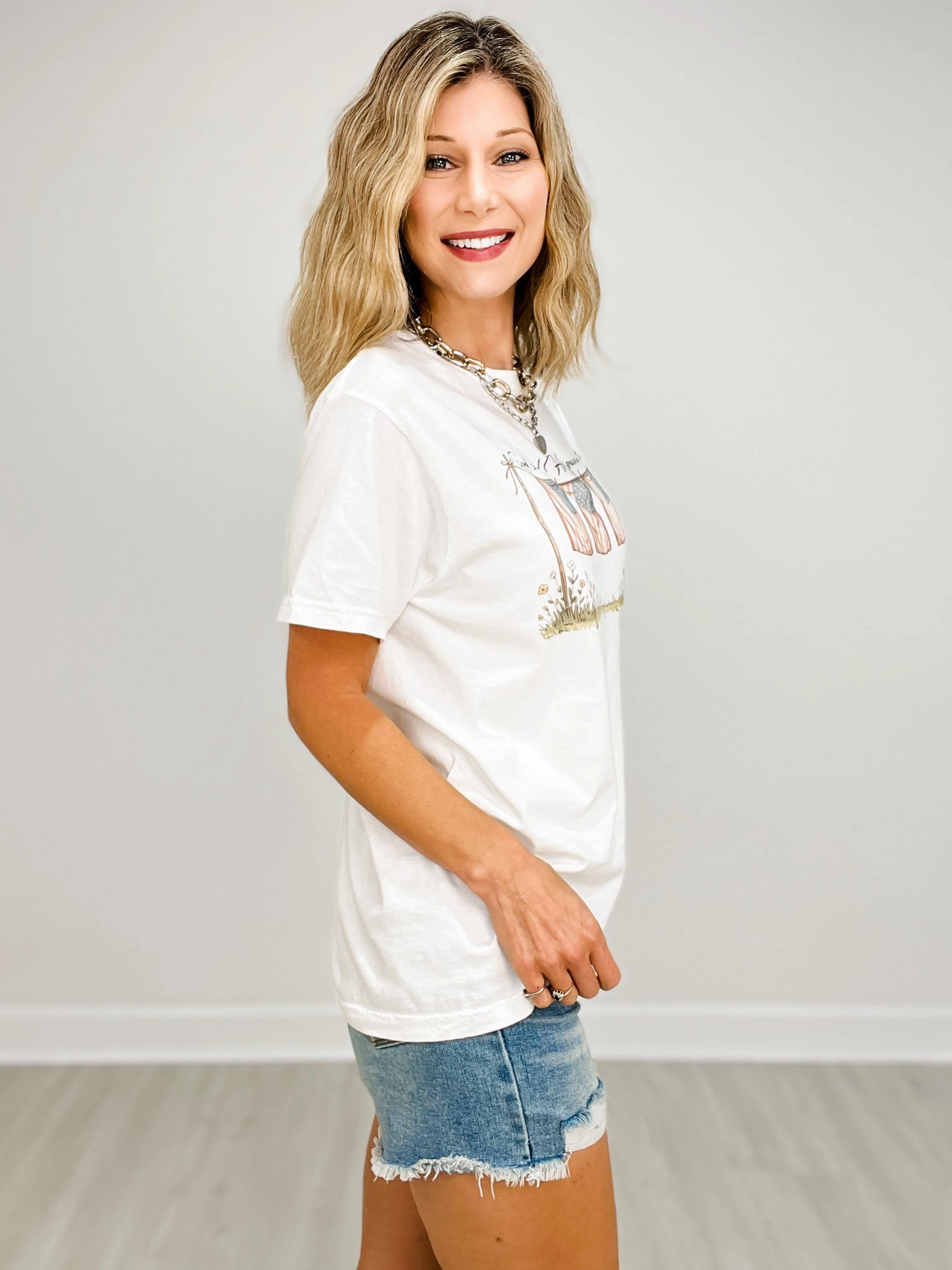 God Shed His Grace on Thee American Flags Graphic Tee WrinkleResistant Cloth Brushed Microfiber Surface