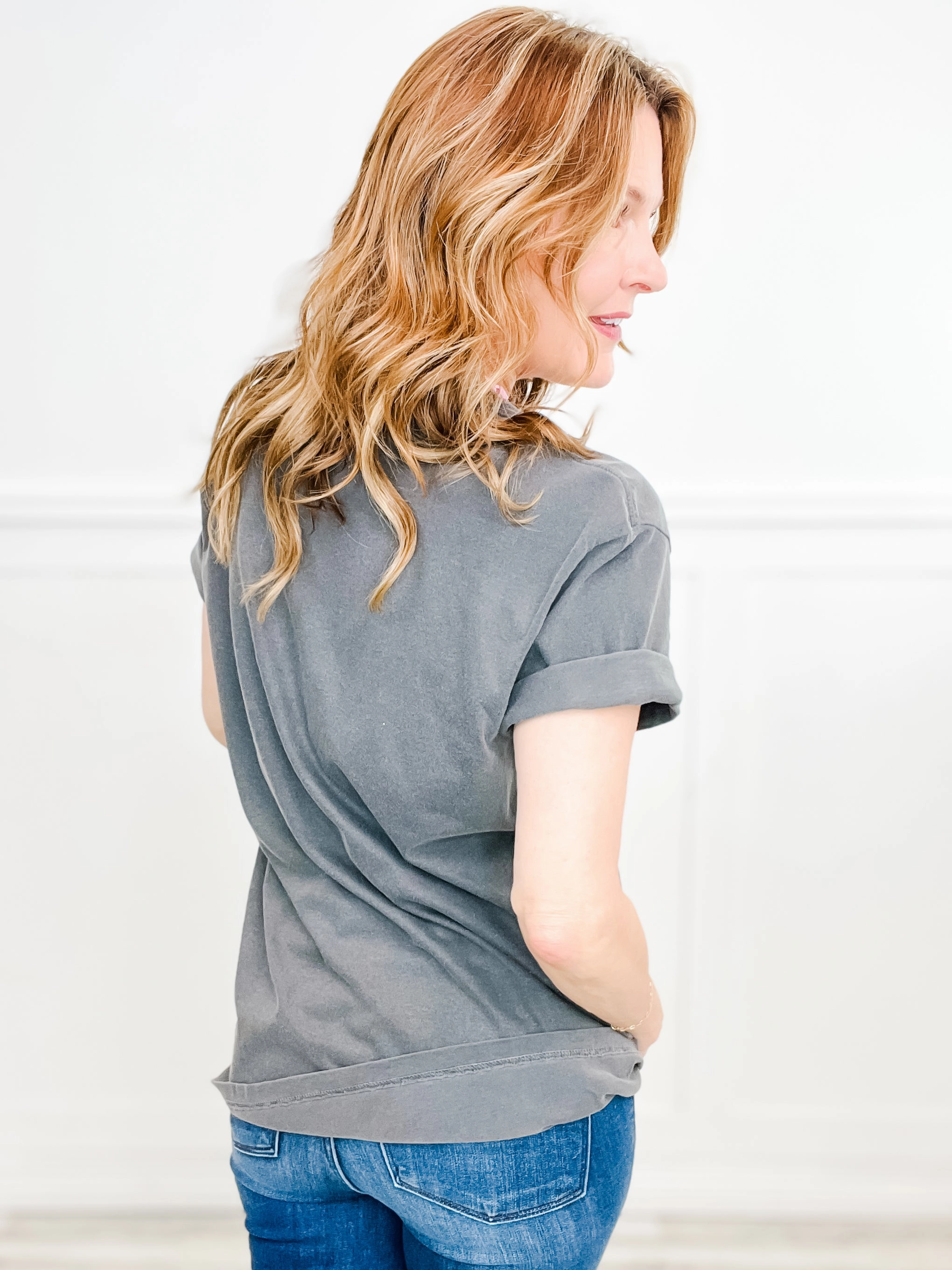 "What Like it's Hard?" Presidential Graphic Tee Contrast Stitch Detail