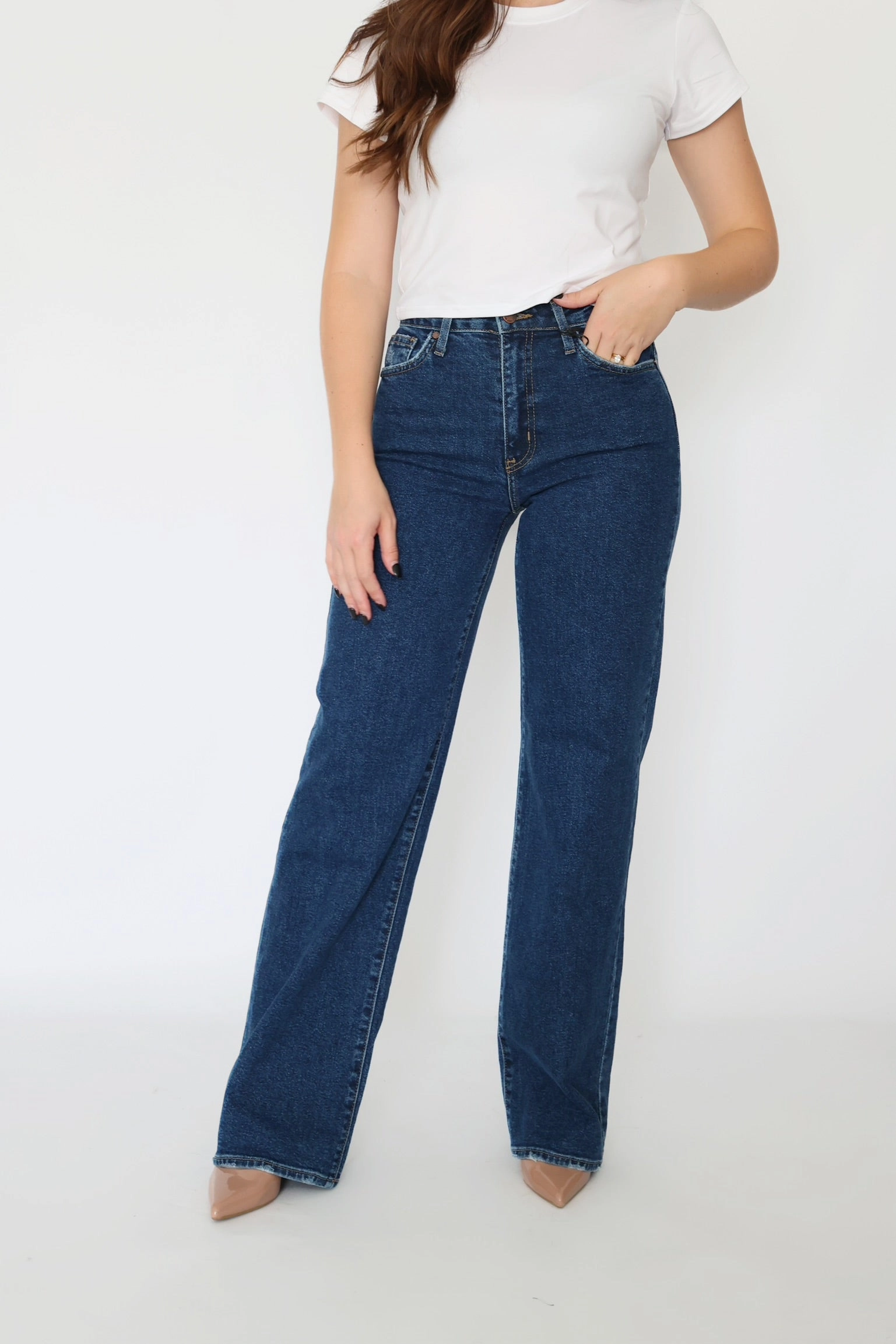 Georgia Relaxed Leg Denim- FINAL SALE Timeless Edge Non Stretch Denim