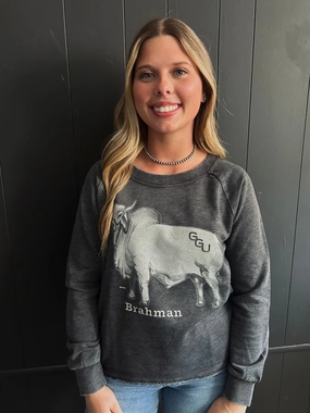 Adjustable Hemline Summer Polo GGU Mineral Washed Black Brahman Sweatshirt