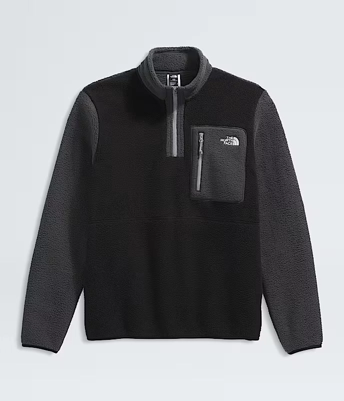 Magnetic Closure System Extended Coverage Men's Yumiori 1/4 Zip | Black/Asphalt Grey/Monument Grey