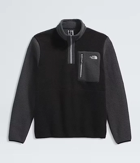 Magnetic Closure System Extended Coverage Men's Yumiori 1/4 Zip | Black/Asphalt Grey/Monument Grey