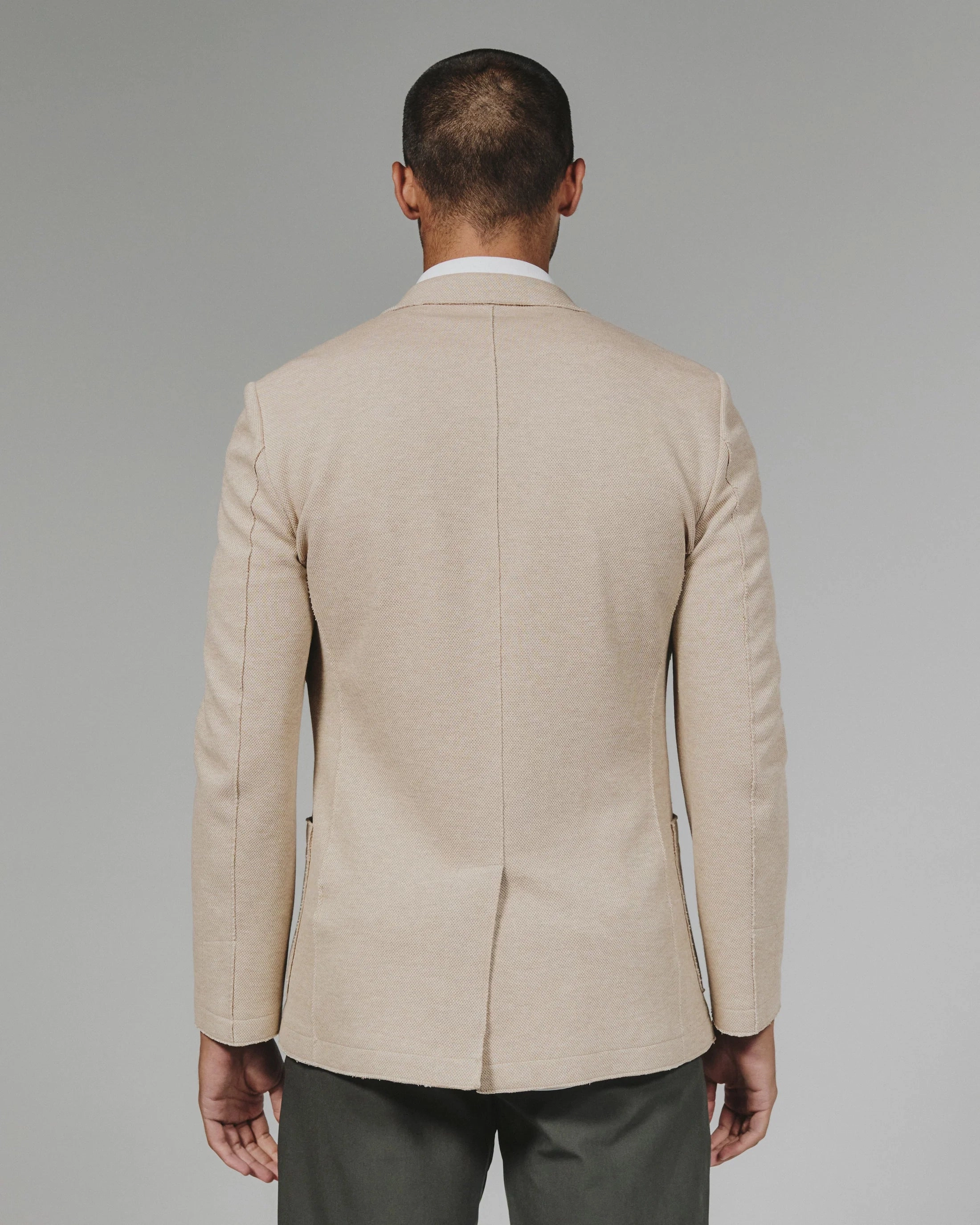 Grayson Blazer | Sand SlimSilhouette Faux Fur Collar