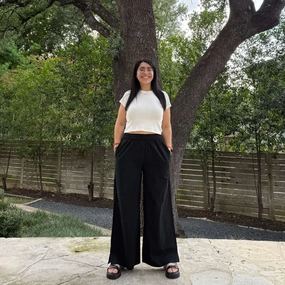 28" Inseam Picnic Pants - Solid Black *Clearance Sale* Day Wear No Fuss