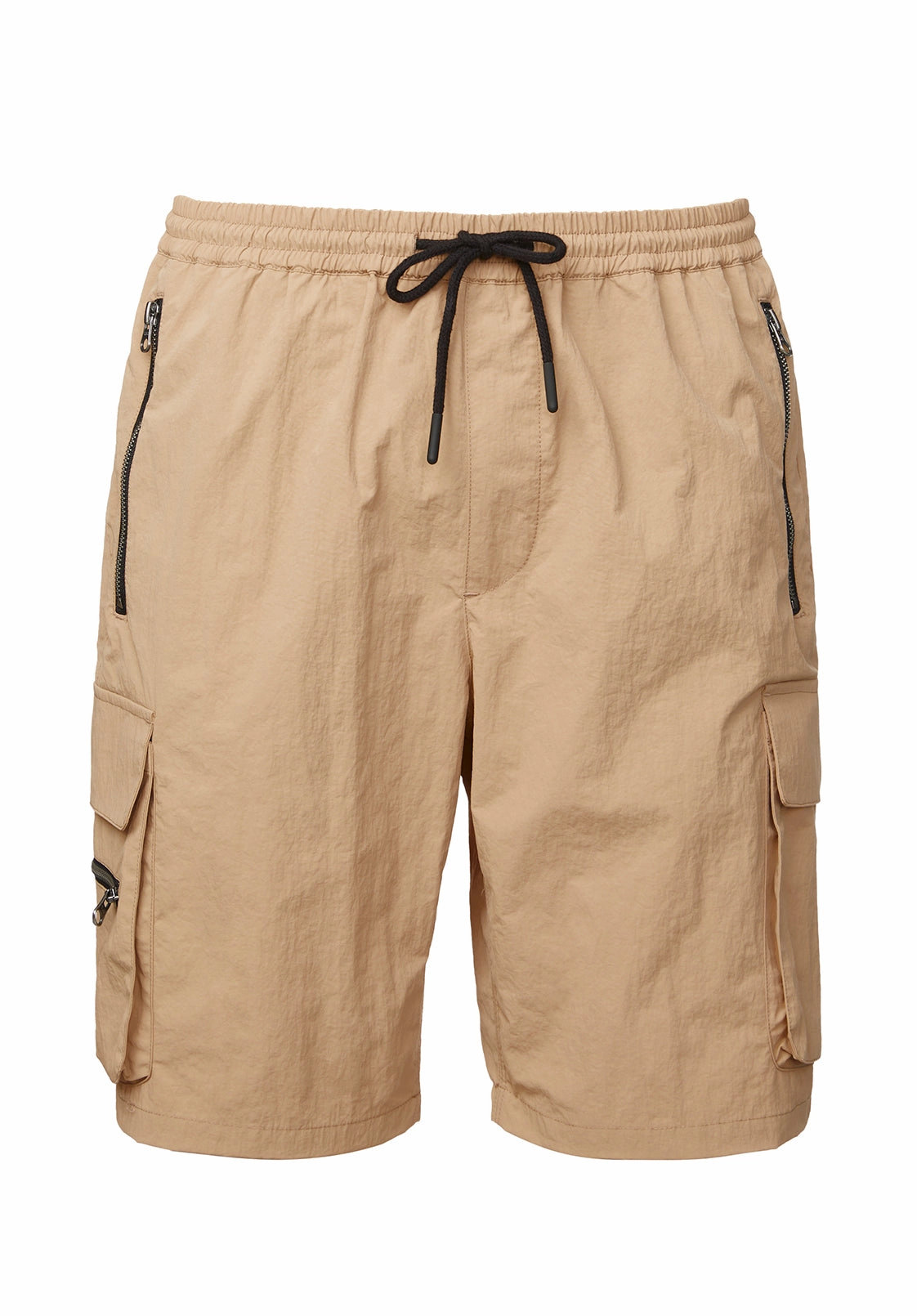 Hult Men??s Drawstring Cargo Shorts, Tan - BM24342 Colorfast Treatment
