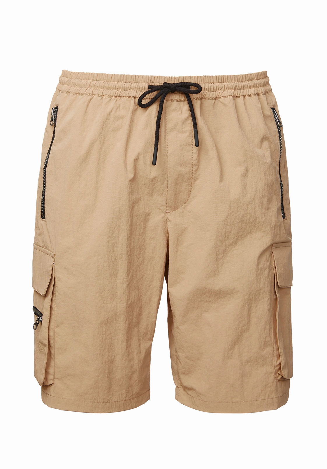 Hult Men??s Drawstring Cargo Shorts, Tan - BM24342 Sporty Performance ReinforcedPockets