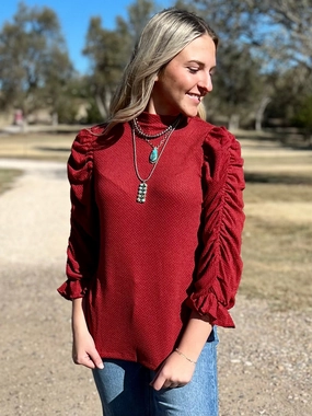 All Ruched Up Top- 2 Colors * Stain Repellent Coating anti static coating