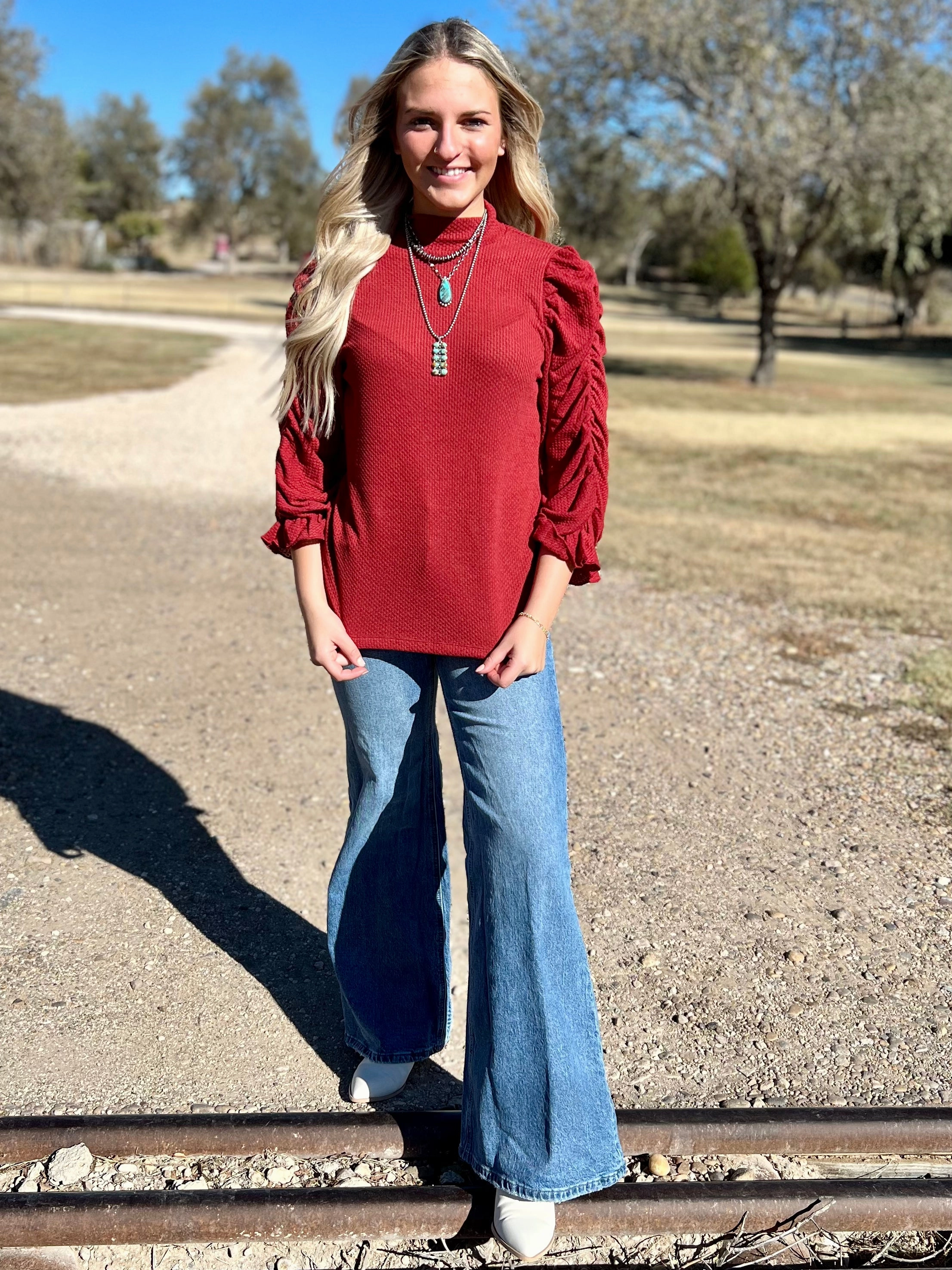 simple design Reinforced Shoulder All Ruched Up Top- 2 Colors *