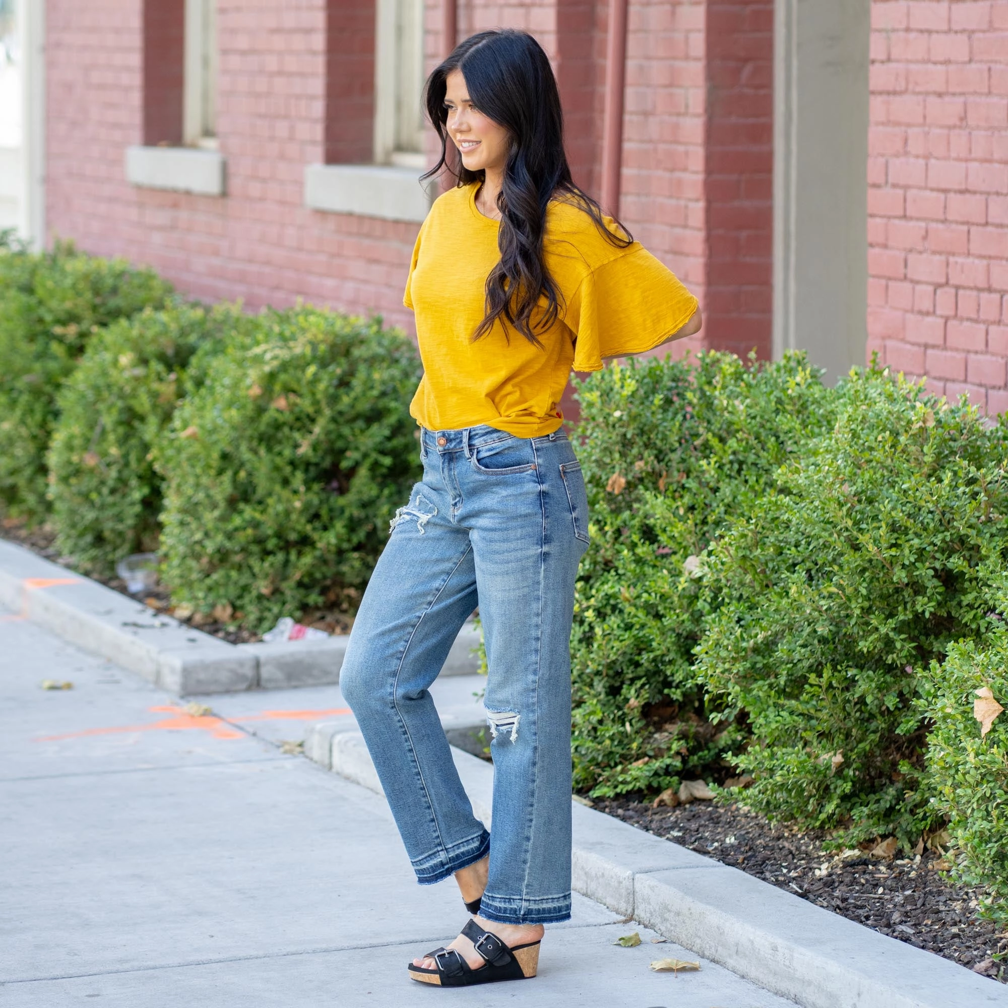 Judy Blue Revival Mid Rise Boyfriend Patch & Repair Jeans Regular & Plus Sizes Trendy High Quality