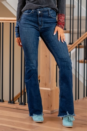 school outfit Hattie High Rise Cross Over Waistband Flare