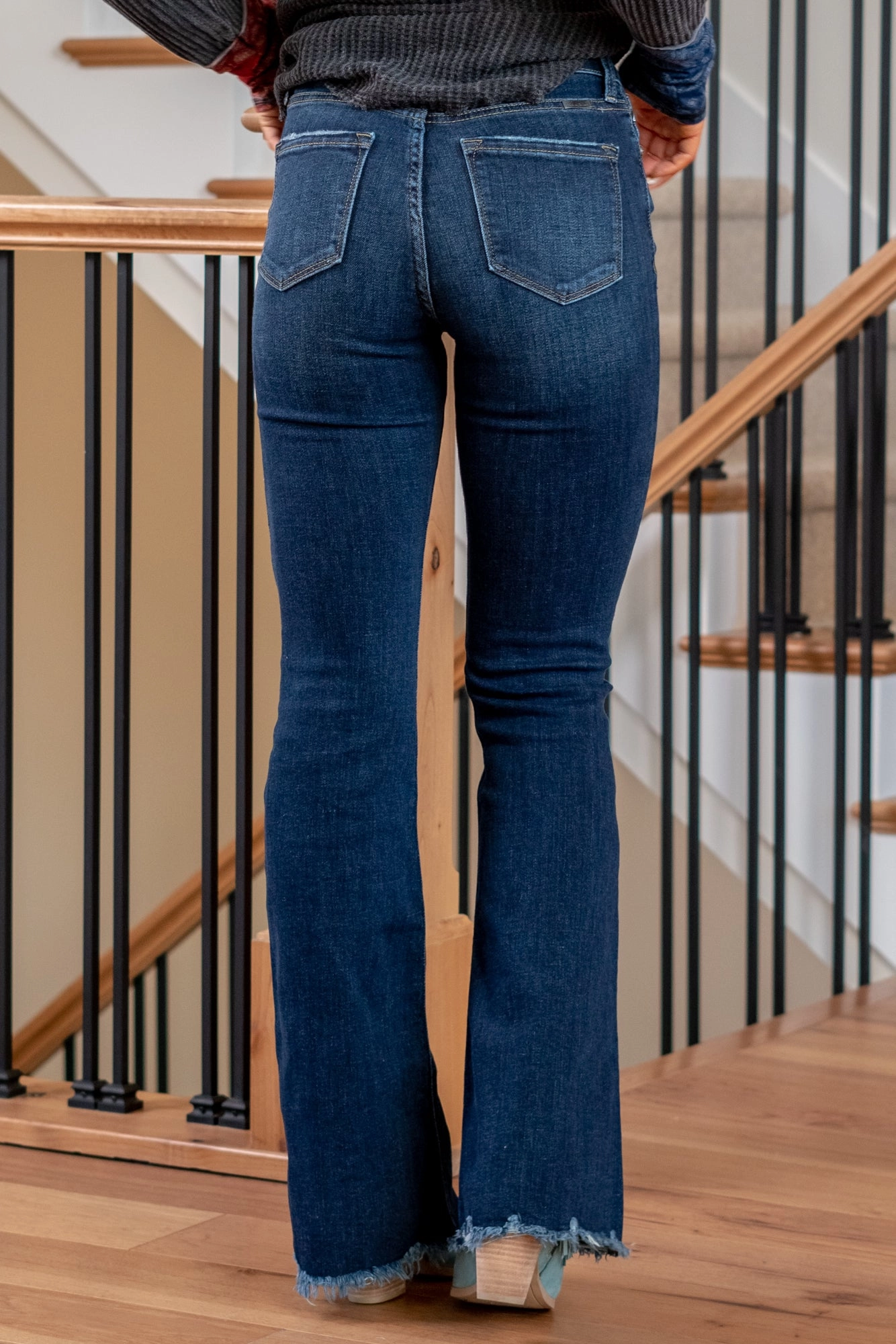 Hattie High Rise Cross Over Waistband Flare Style Friendly Everyday Fashion Lover