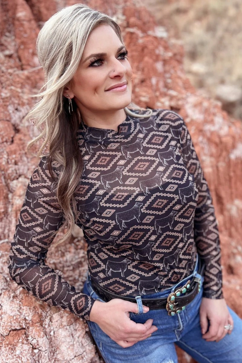 Sterling Kreek Show Me Your Steer Mesh Top Sustainable Fabric Blend ThermalRegulationLayer