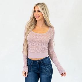 Chilly Ready Hem & Thread Rosewood Square Knit Sweater Knit Top