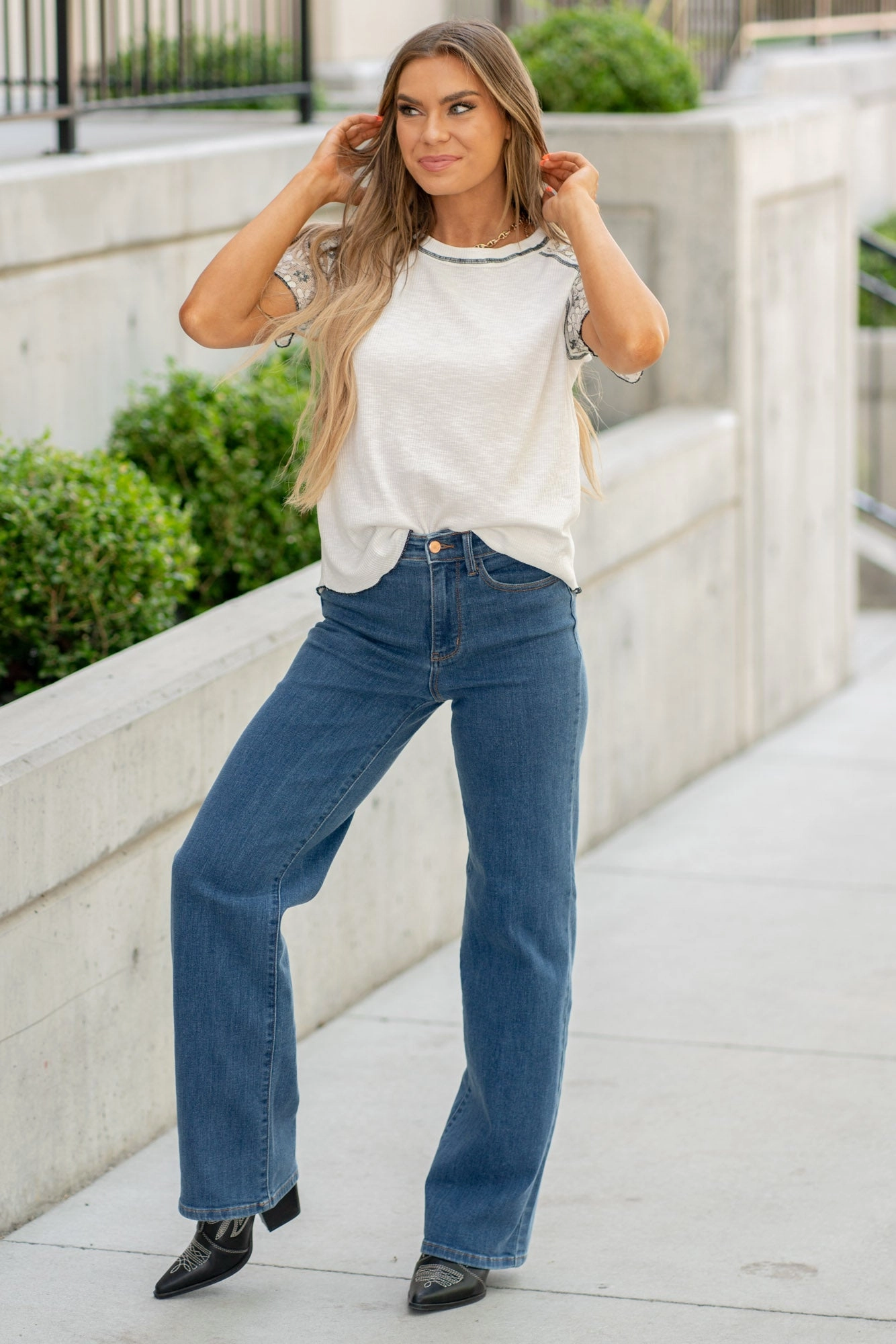 Hey Mama High Rise Vintage Wide Leg Regular & Plus Sizes Weekend Uniform