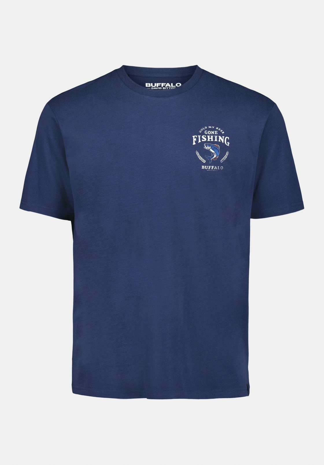 TearResistantWeave Tiernan Men's Graphic T-Shirt with Beer and Fishing Print, Whale - BM24706