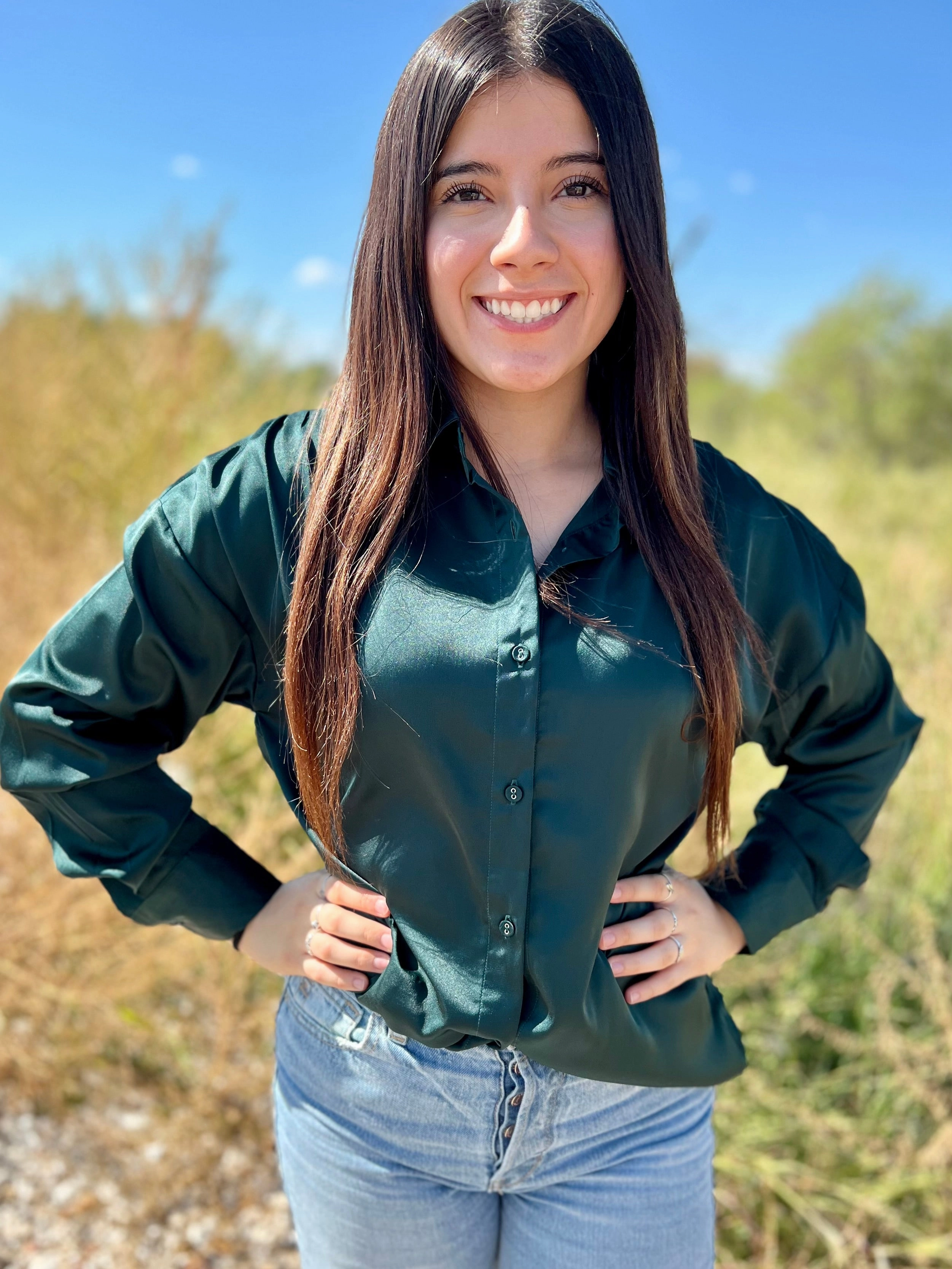 Comfy Layer Trendy Sweater Sophisticatedly Casual Satin Button Ups- 4 Colors