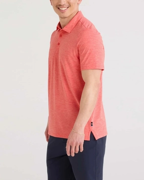 Men's DropTemp All Day Cooling Polo | Coral Red Heather Light Option Thermal regulation
